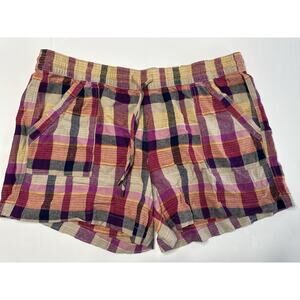 St. John's Bay Mid Rise Easy Fit Plaid Shorts Women's Size XXL NEW NWT